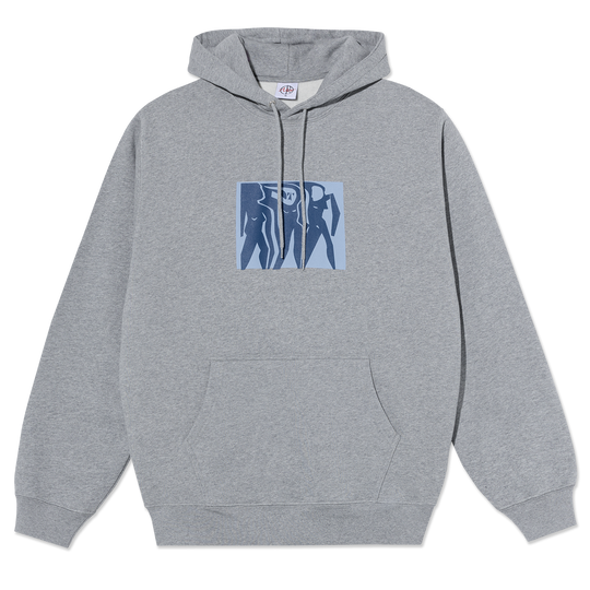 polar Gray hoodie with a blue graphic on a white background