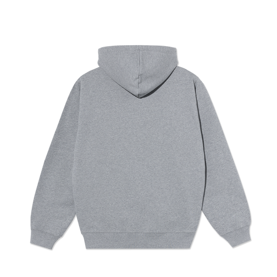 back of Gray hoodie on a white background
