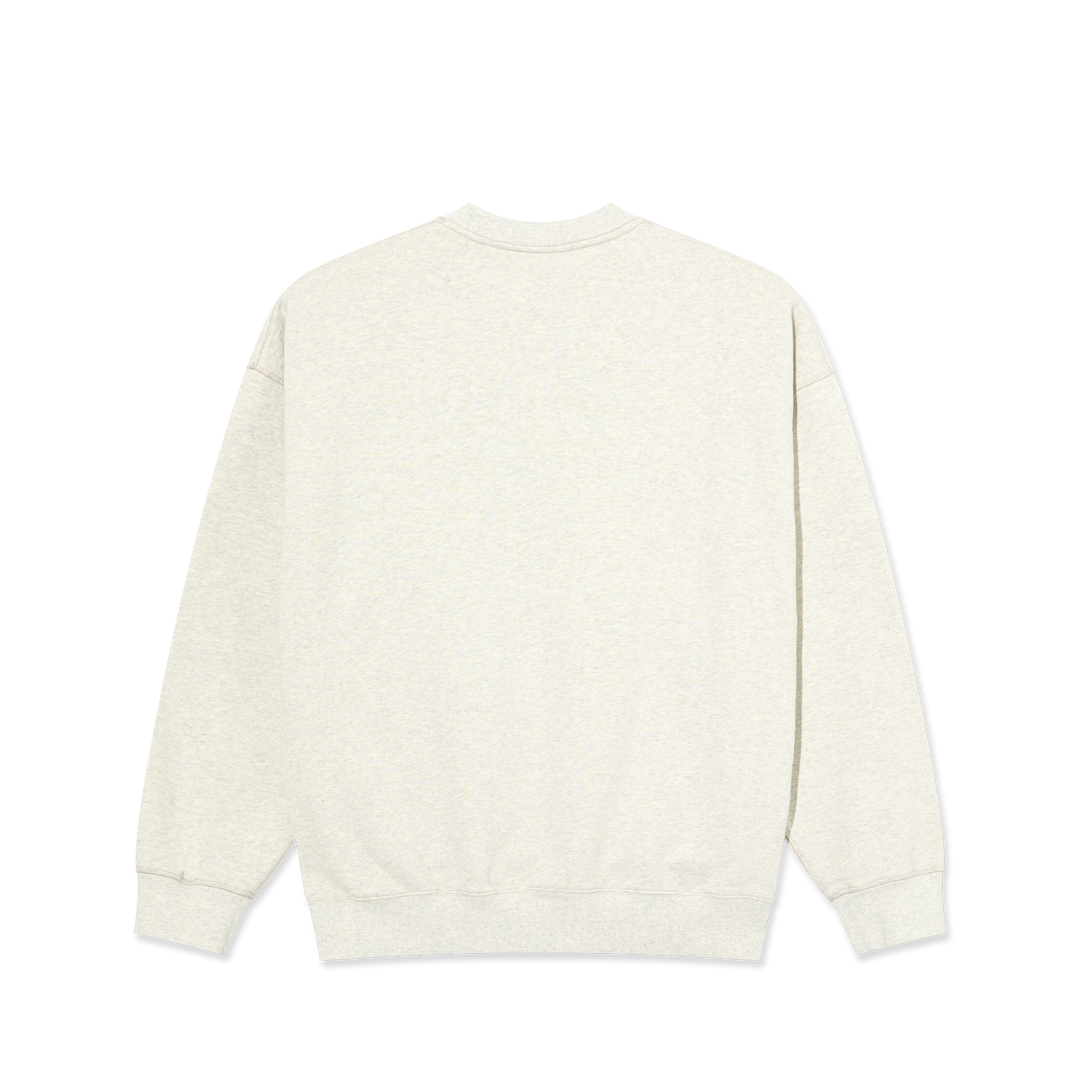 back of Polar White sweater on a white background