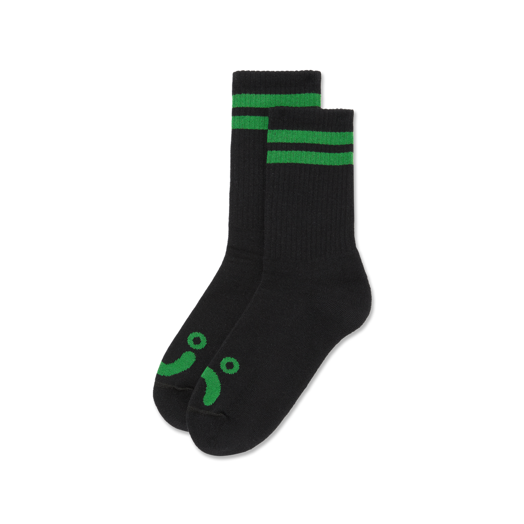 Polar Rib Socks Happy Sad (Black/Green)