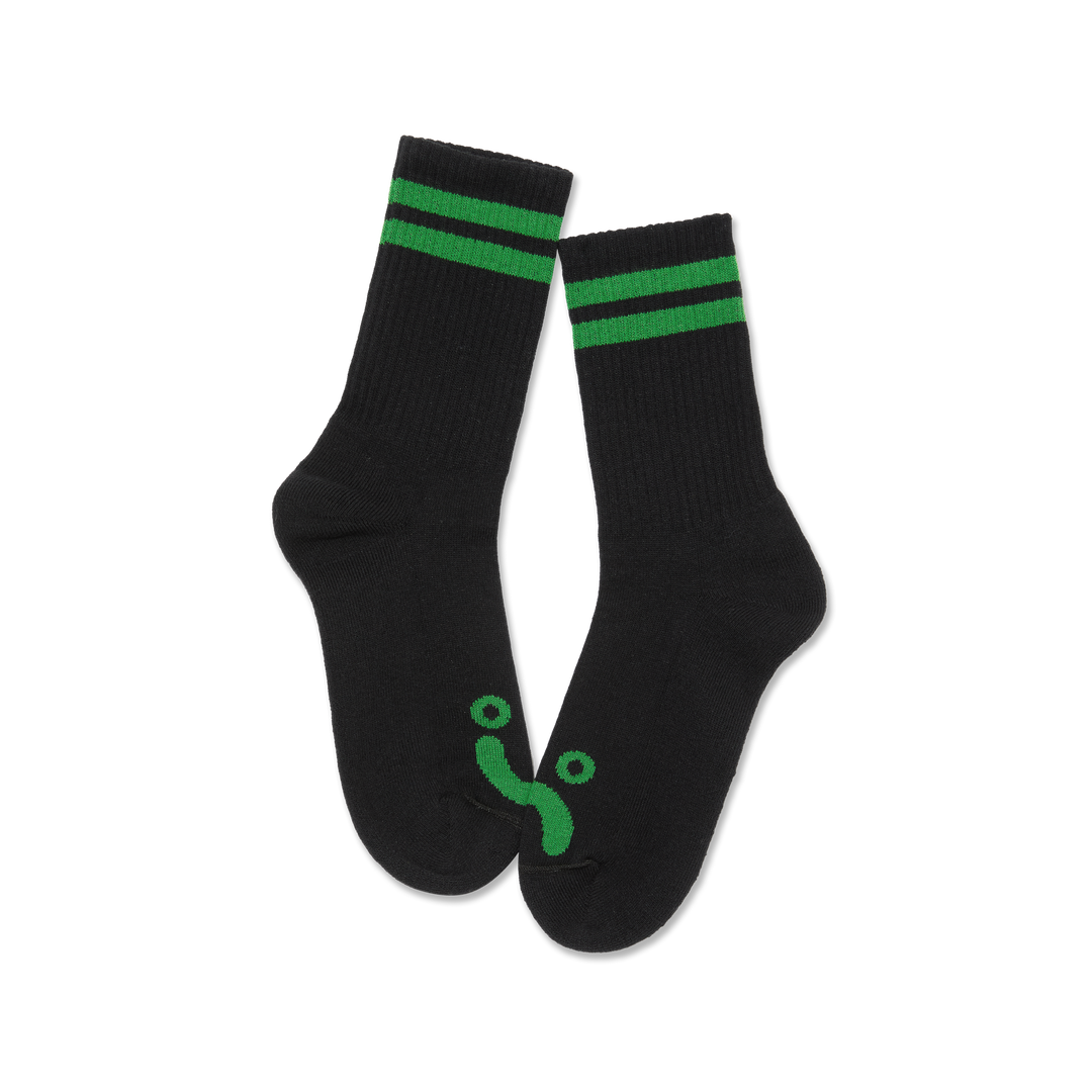 Polar Rib Socks Happy Sad (Black/Green)
