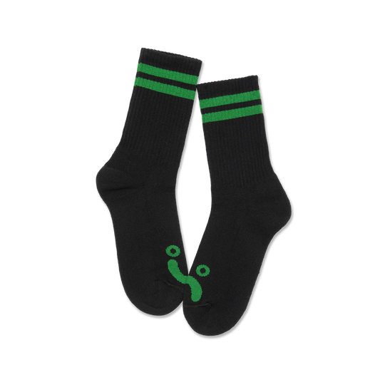 Polar Rib Socks Happy Sad (Black/Green)