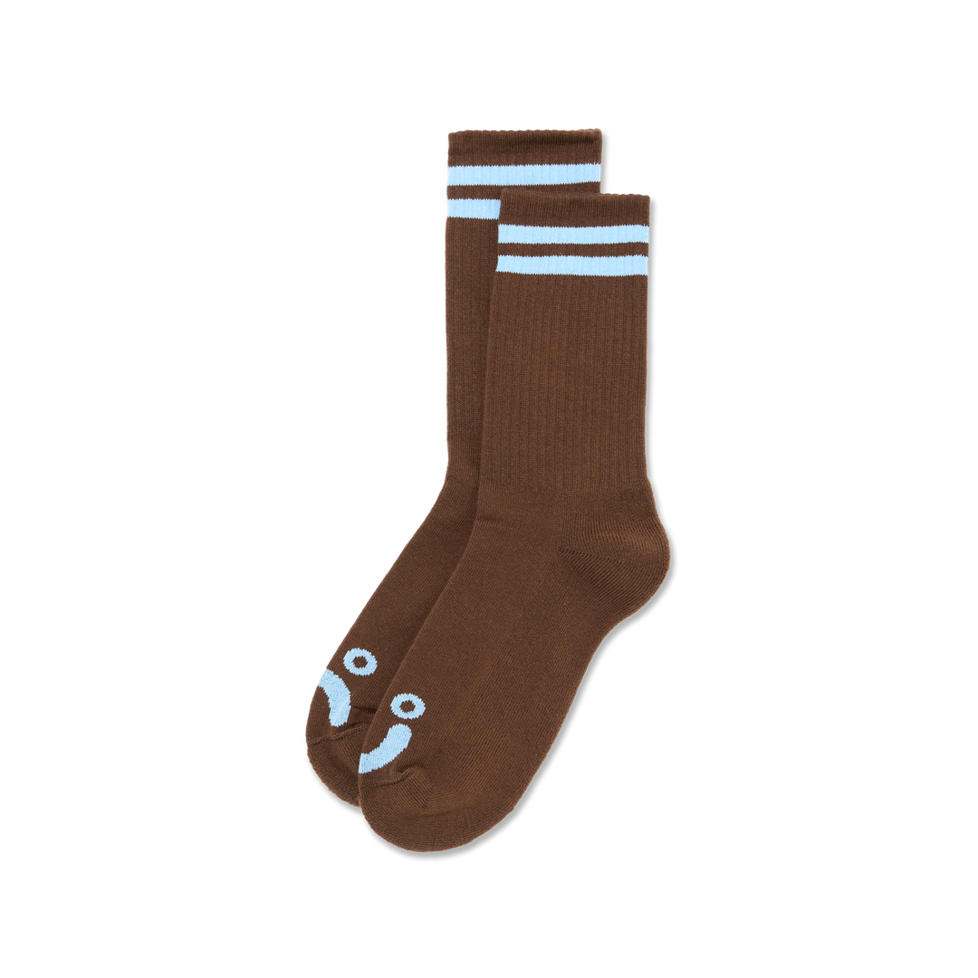 Polar Rib Socks Happy Sad (Brown/Blue)