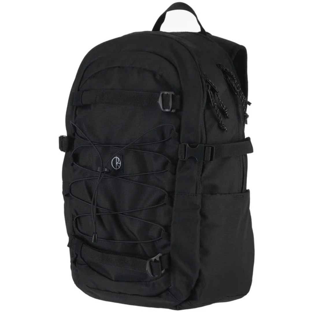 Black backpack with visible polar brand logo on a white background
