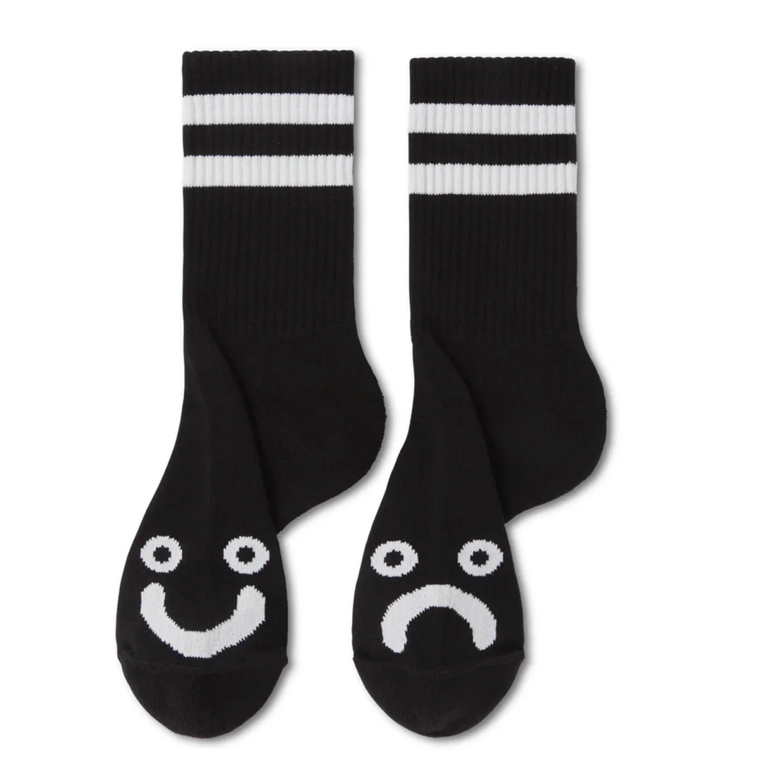 Polar Rib Socks Happy Sad (Black)