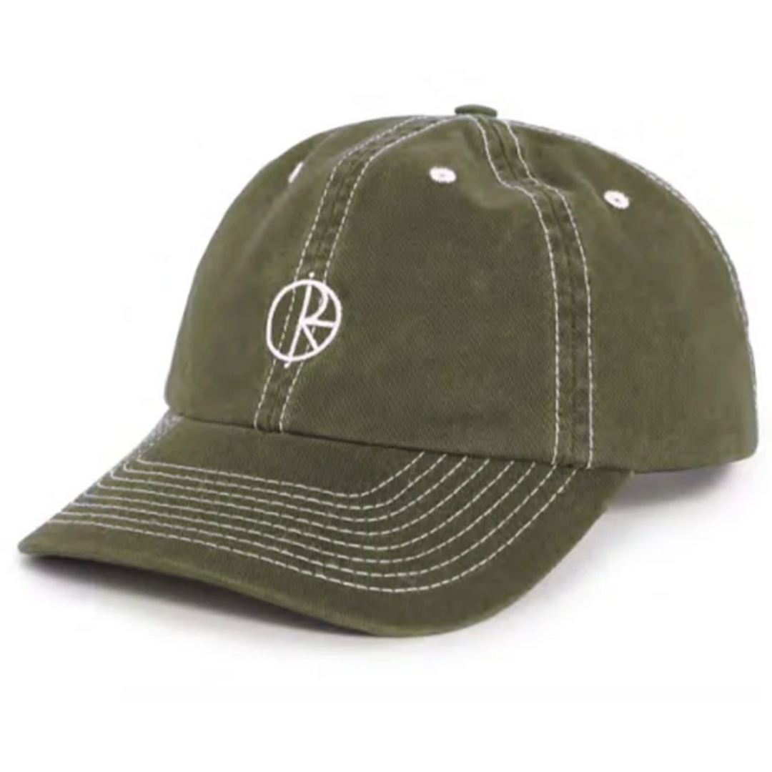 olive contrast stitching