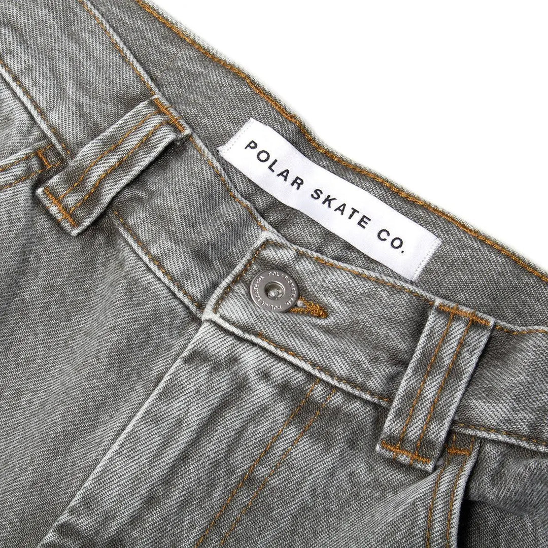Gray denim jean with a 'Polar Skate Co.' label