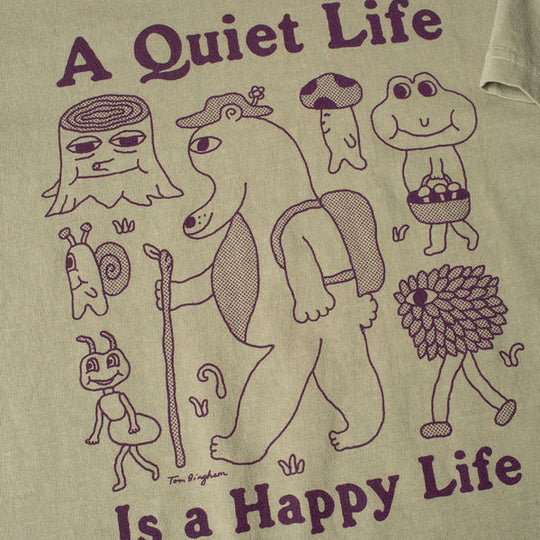 The Quiet Life Happy Life Tee (Khaki)