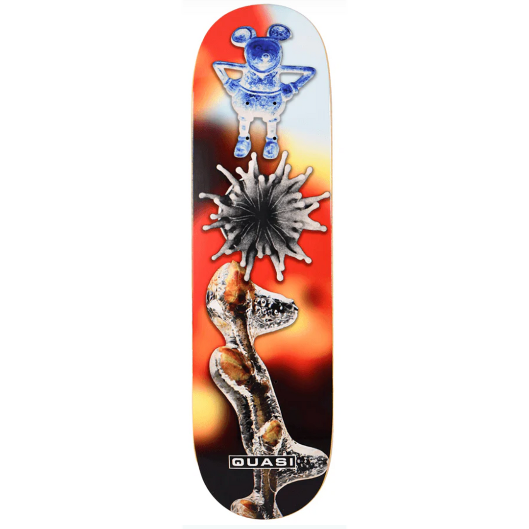 blue red and black skate deck