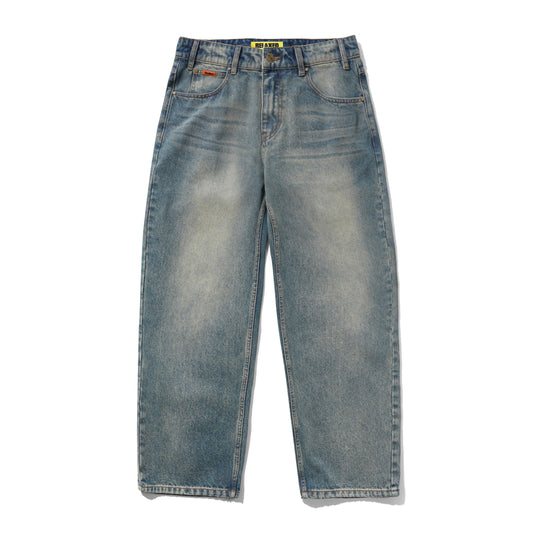 Butter Goods Relaxed Denim Jeans (Distressed Mid Blue)