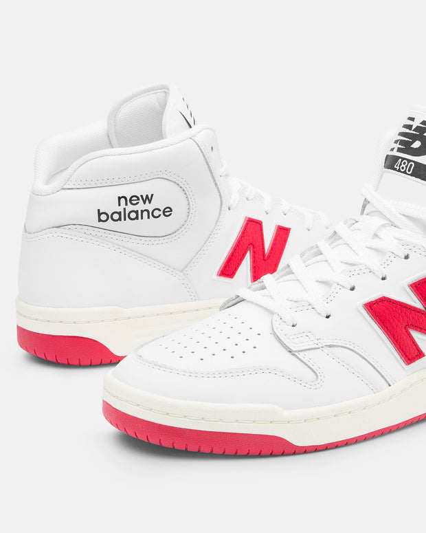 New Balance Numeric 480 High (White Leather/Red)