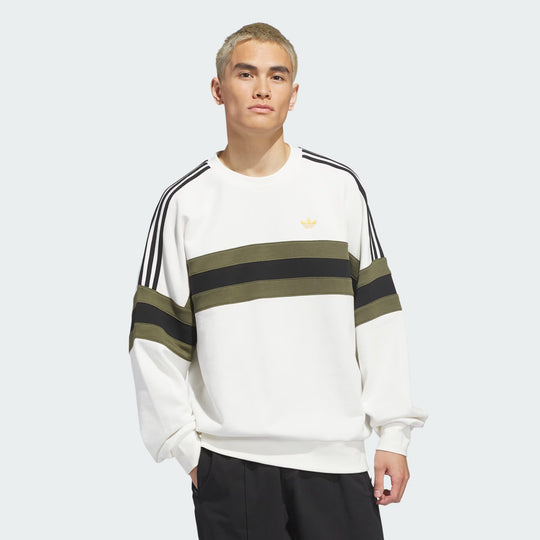 Adidas Skate OG Crewneck (White/Olive/Black)