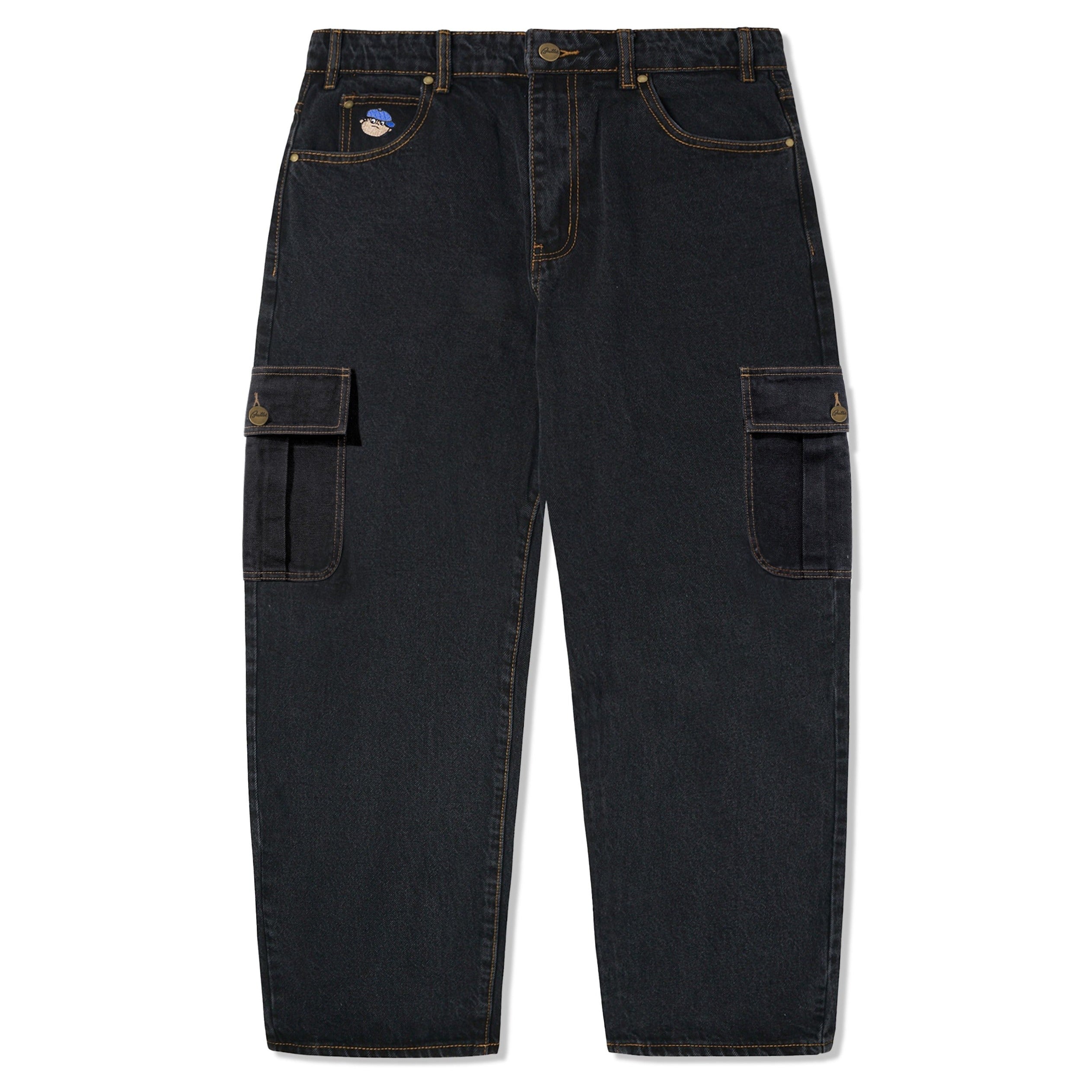 Butter Goods Santosuosso Cargo Denim Pants (Washed Black)