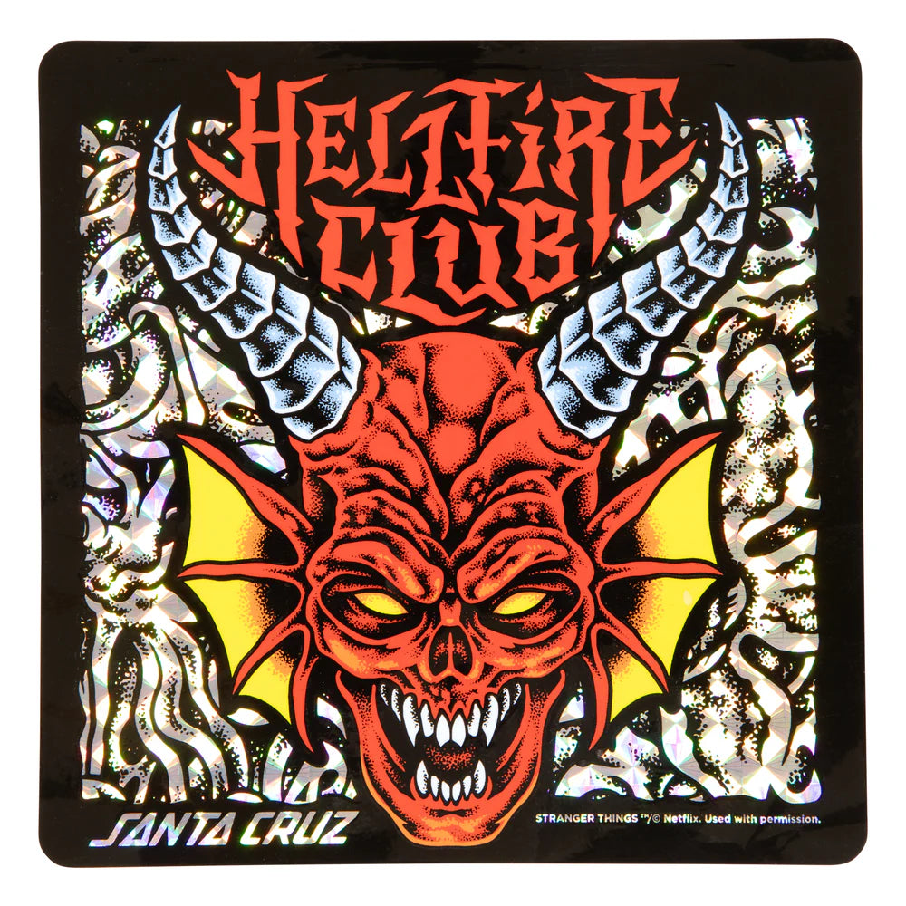 Santa Cruz x Stranger Things Hellfire Club Deck (8.25
