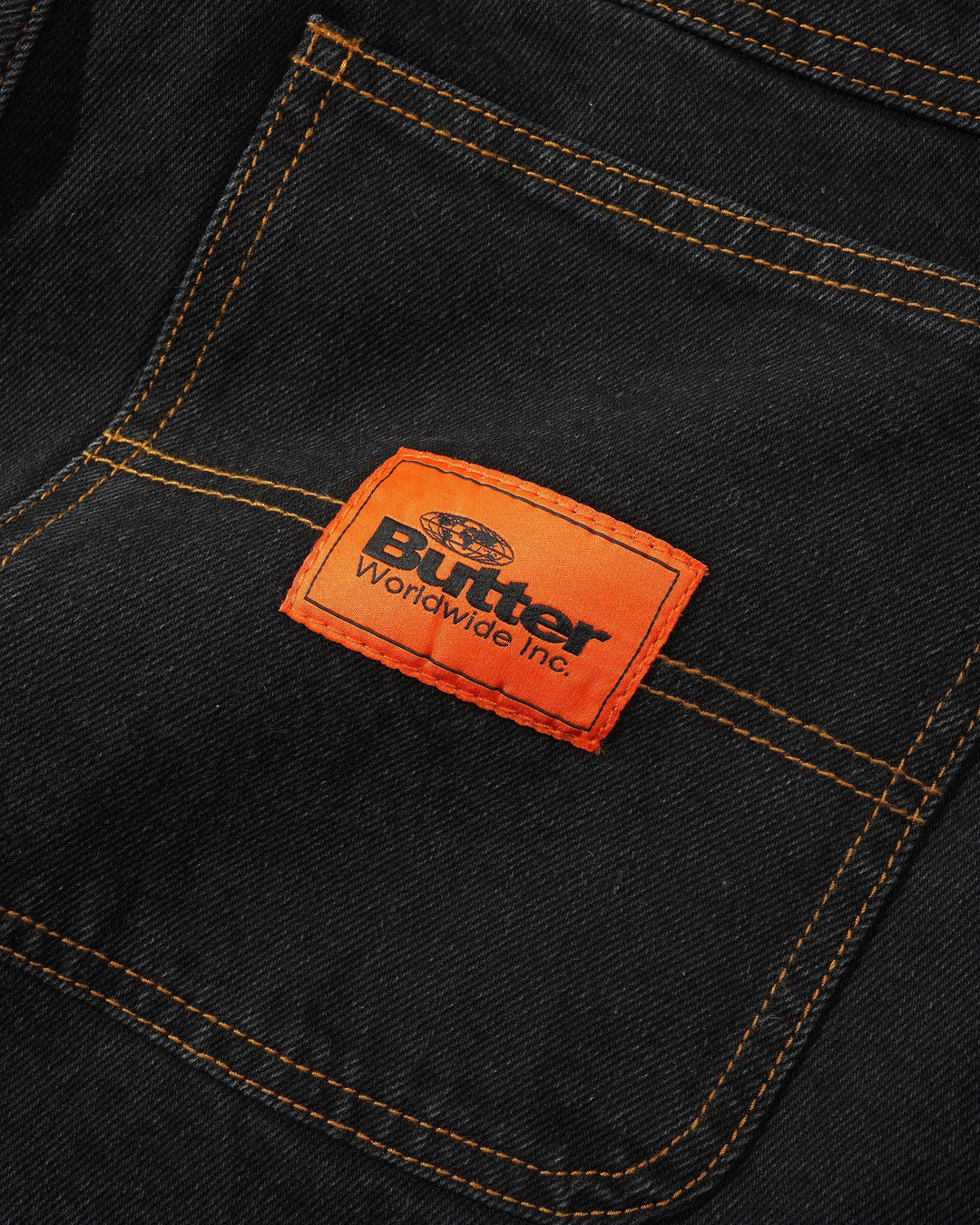 Butter Goods Santosuosso Denim Pants (Washed Black/Orange)