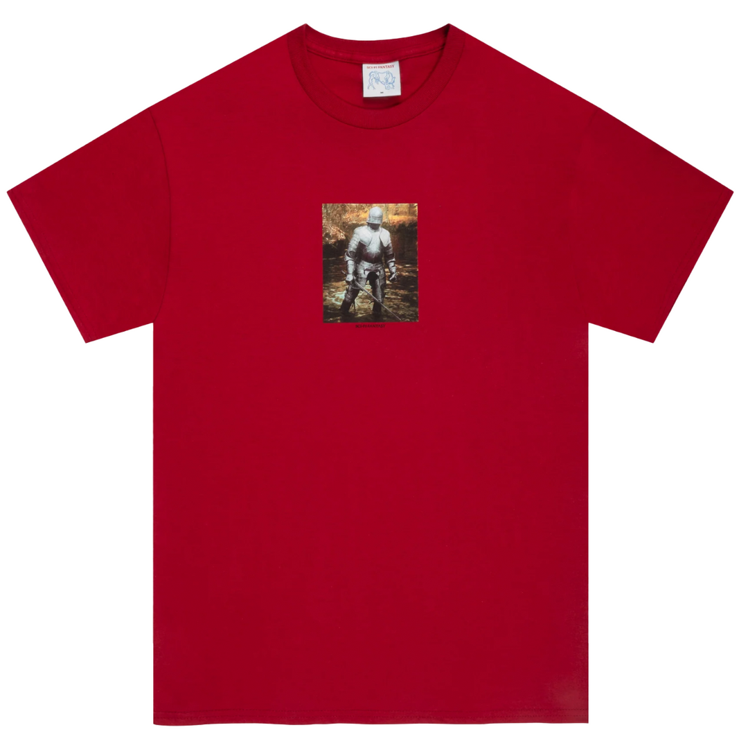 red shirt with logo