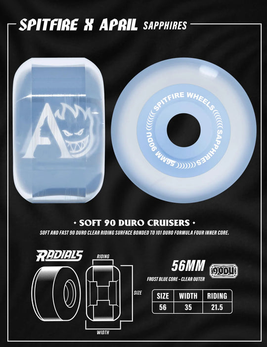 Spitfire x April Sapphire 90D Wheels (56mm)