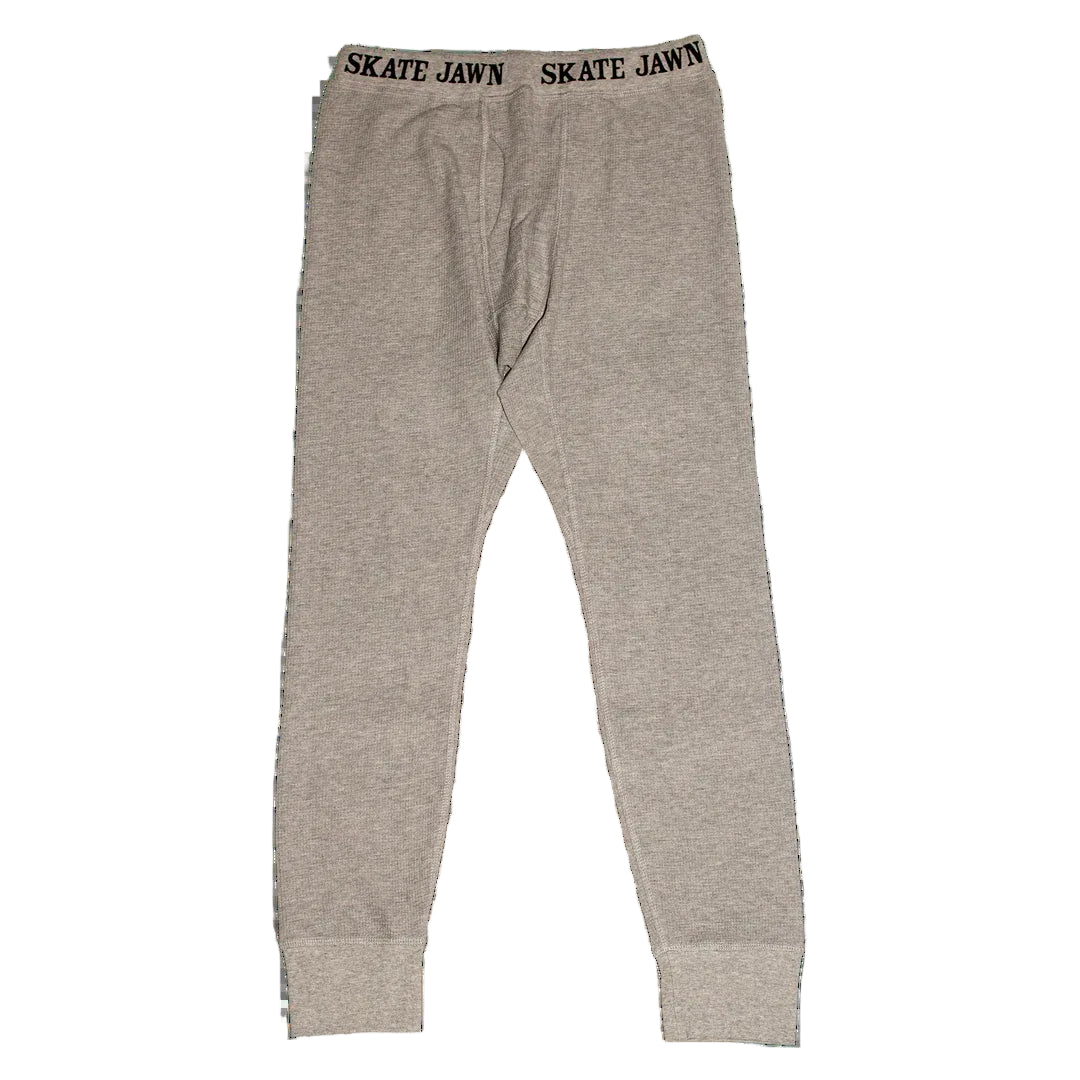 Gray sweatpants with 'Skate Jawn' waistband 