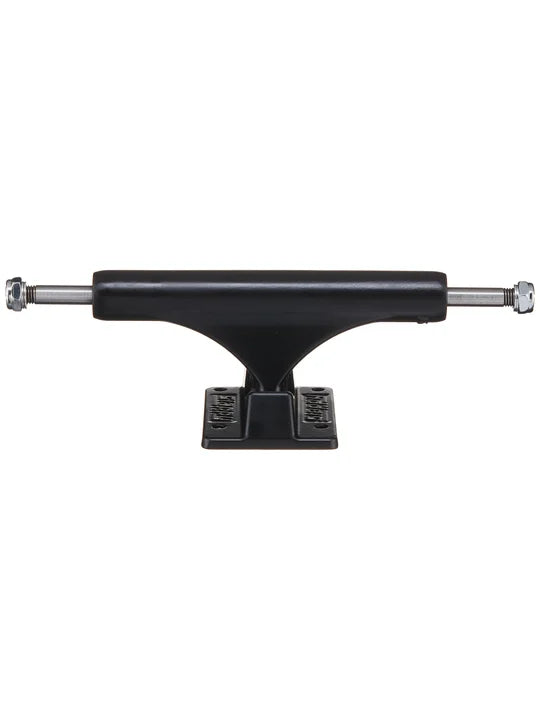 Black skateboard truck on a white background