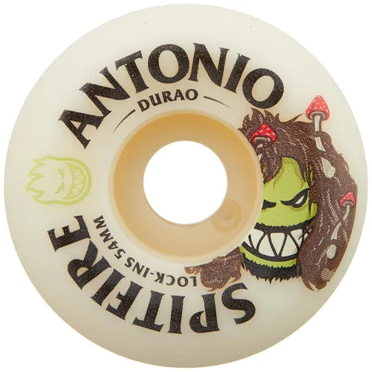 Skateboard wheel with 'Antonio Durao' and 'Spitfire' branding on a white background