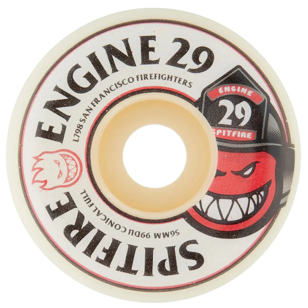 Spitfire skateboard wheel with Engine 29 branding 