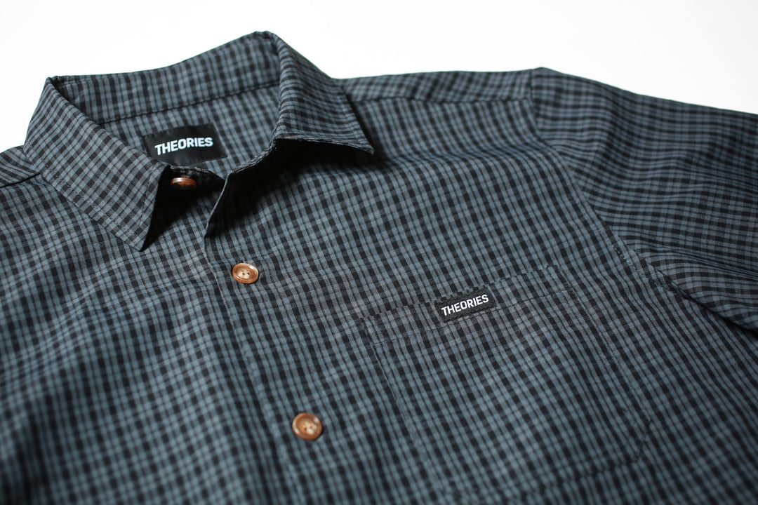 Theories Avignon Flannel Button Up (Azure Blue)