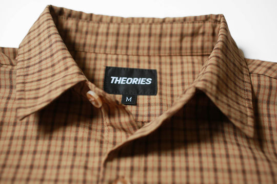 Theories Avignon Flannel Button-Up (Caramel)