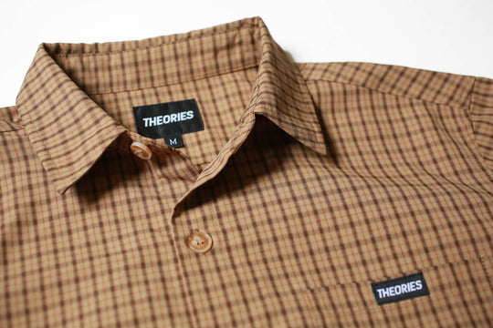 Theories Avignon Flannel Button-Up (Caramel)
