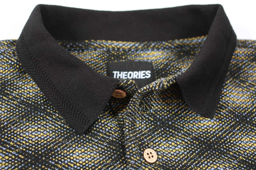 Theories E.S.P. Long Sleeve Polo (Black & Lilac)