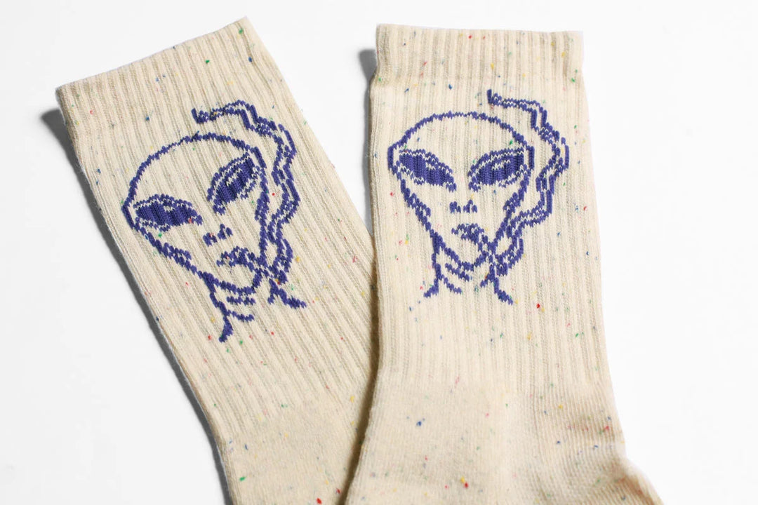 Theories Outer Space Socks (Cream/Blue/Speckle)