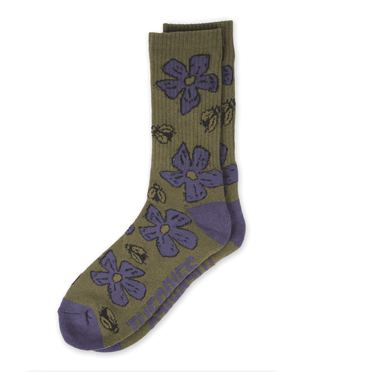 Theories Pollinate Sock (Green/Purple)