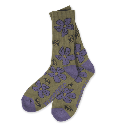 Theories Pollinate Sock (Green/Purple)