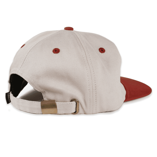 Theories PUNCHOUT Mid-Depth Crown Snapback Hat (Cream/Red)