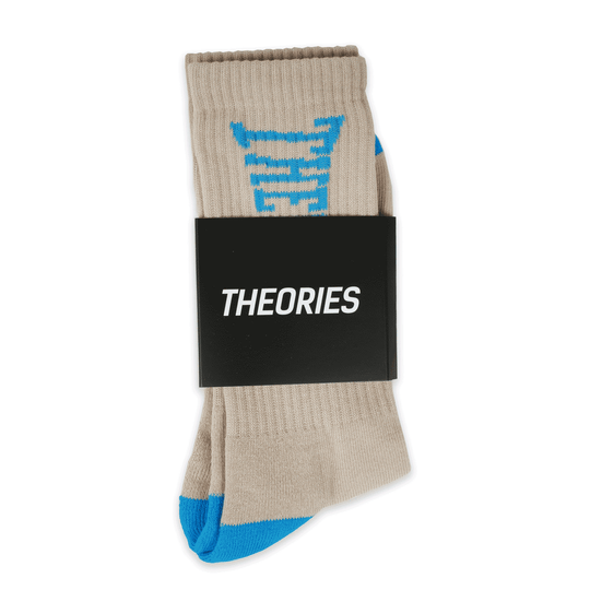 Theories Punch Out Socks (Cream/Blue)