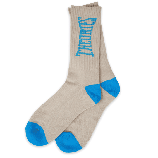 Theories Punch Out Socks (Cream/Blue)