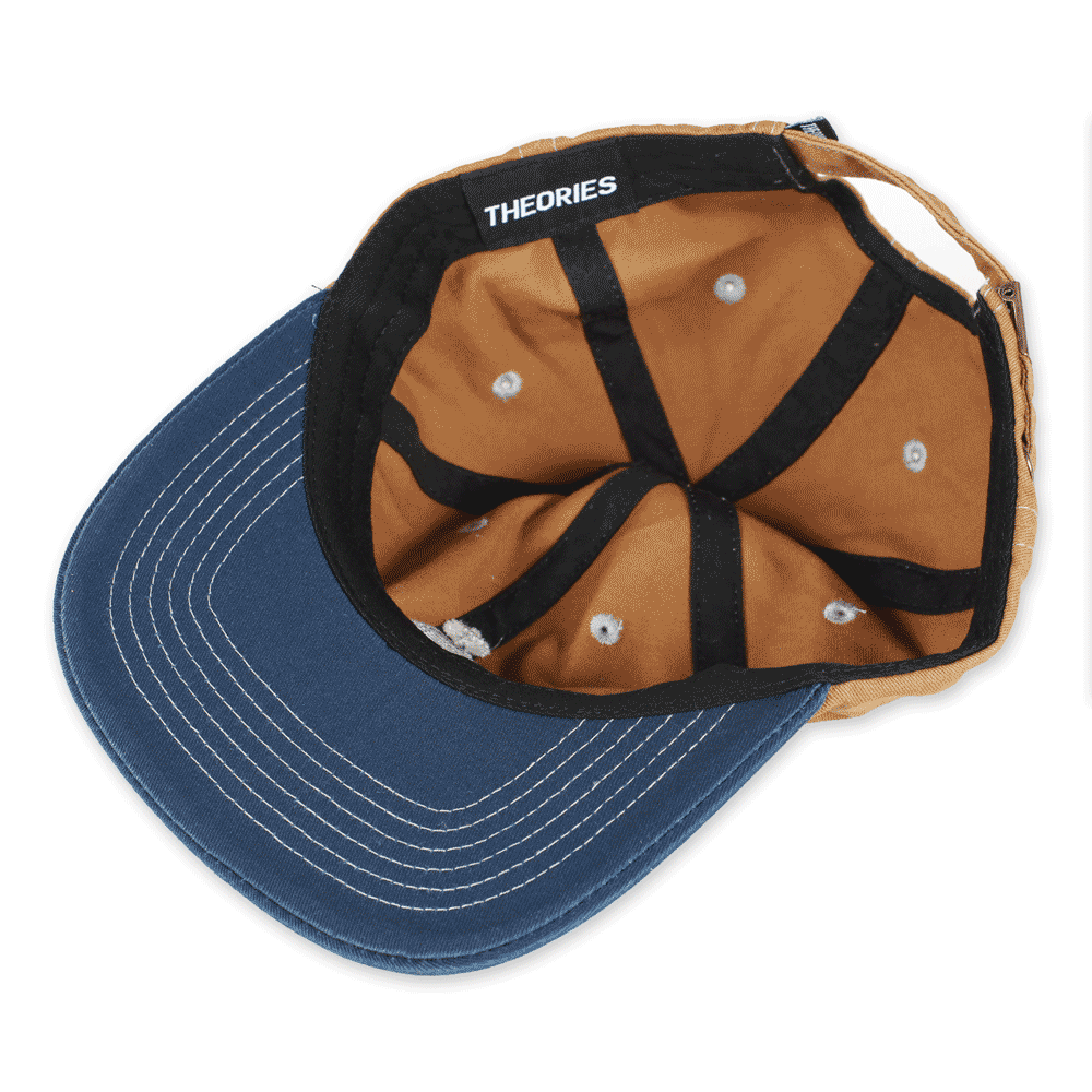 Theories Scribble Embroidered Strap Back Hat (Copper/Navy)