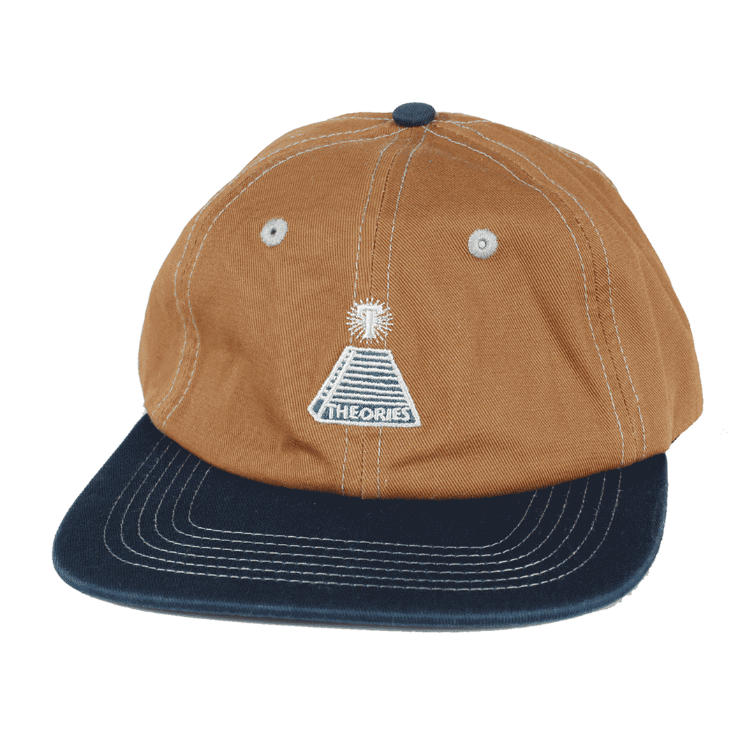 Theories Scribble Embroidered Strap Back Hat (Copper/Navy)