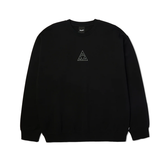 Huf Tripe Triangle Embroidered Crew (Black/Grey)