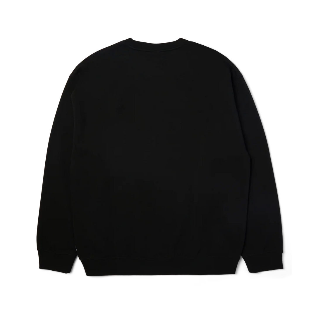 Huf Tripe Triangle Embroidered Crew (Black/Grey)