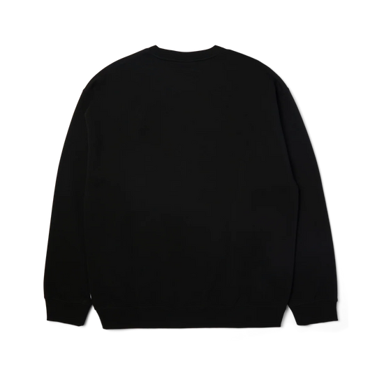 Huf Tripe Triangle Embroidered Crew (Black/Grey)