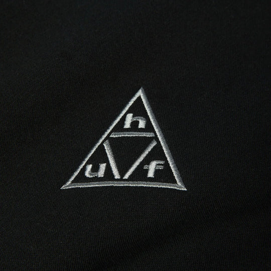 Huf Tripe Triangle Embroidered Crew (Black/Grey)