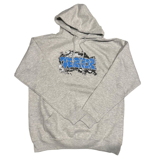 Terror Of Planet X Cracked Hoodie (Grey)