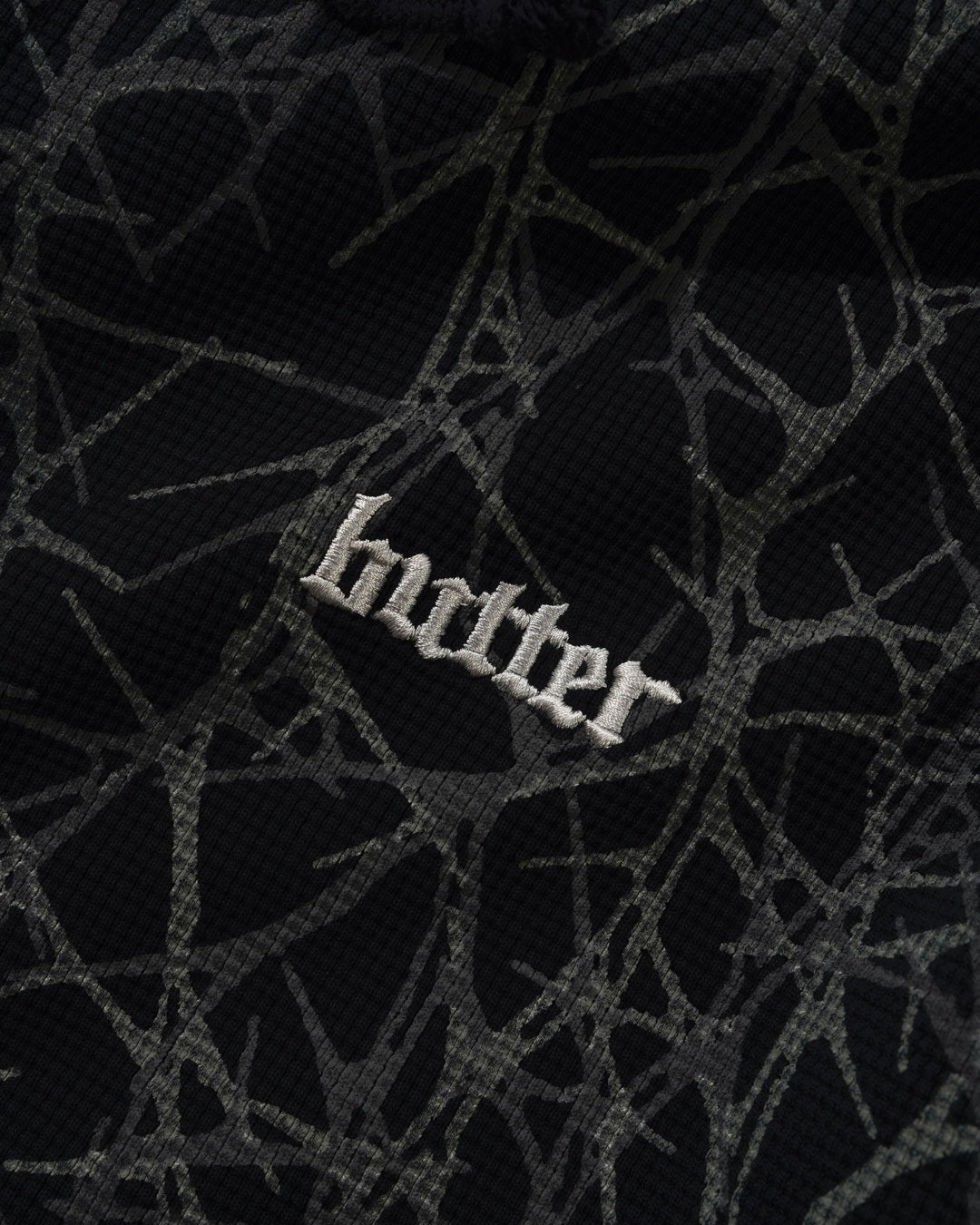 Butter Goods Thorn Camo Zip-Thru Waffle Hoodie (Black)