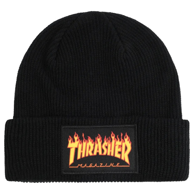 Thrasher Flame Patch Beanie black