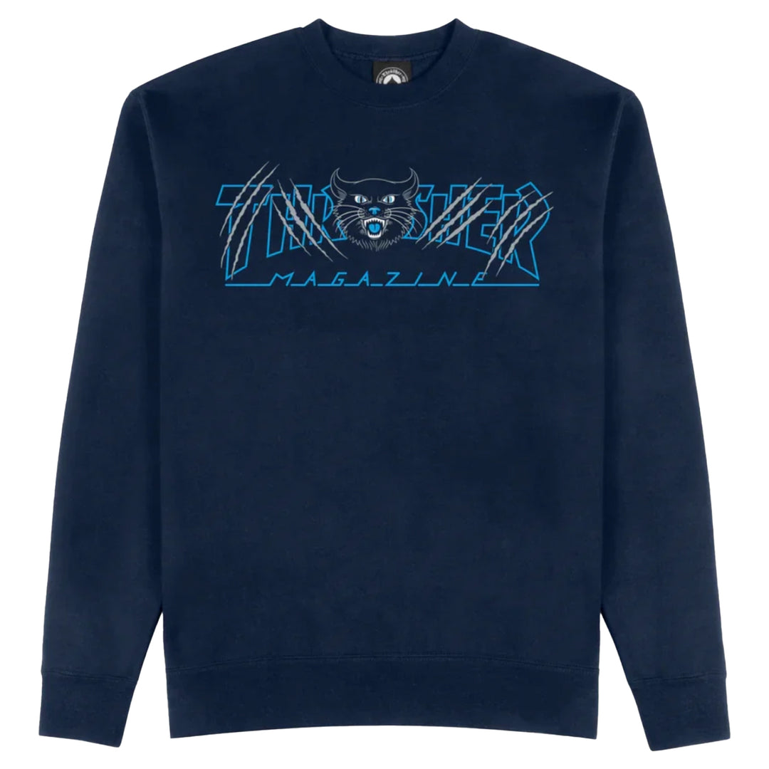 Thrasher Gato Crewneck navy