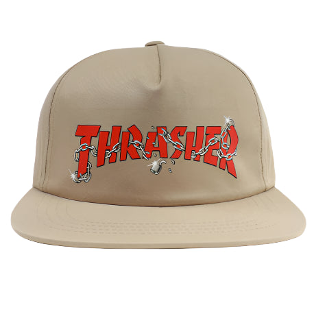 Thrasher Chains By Daniel Shepard Snapback Hat (Khaki)