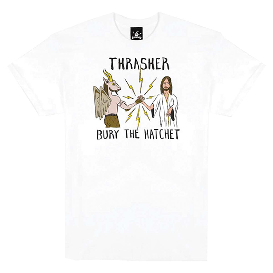 Thrasher X Toy Machine B.T.H T-Shirt (White)