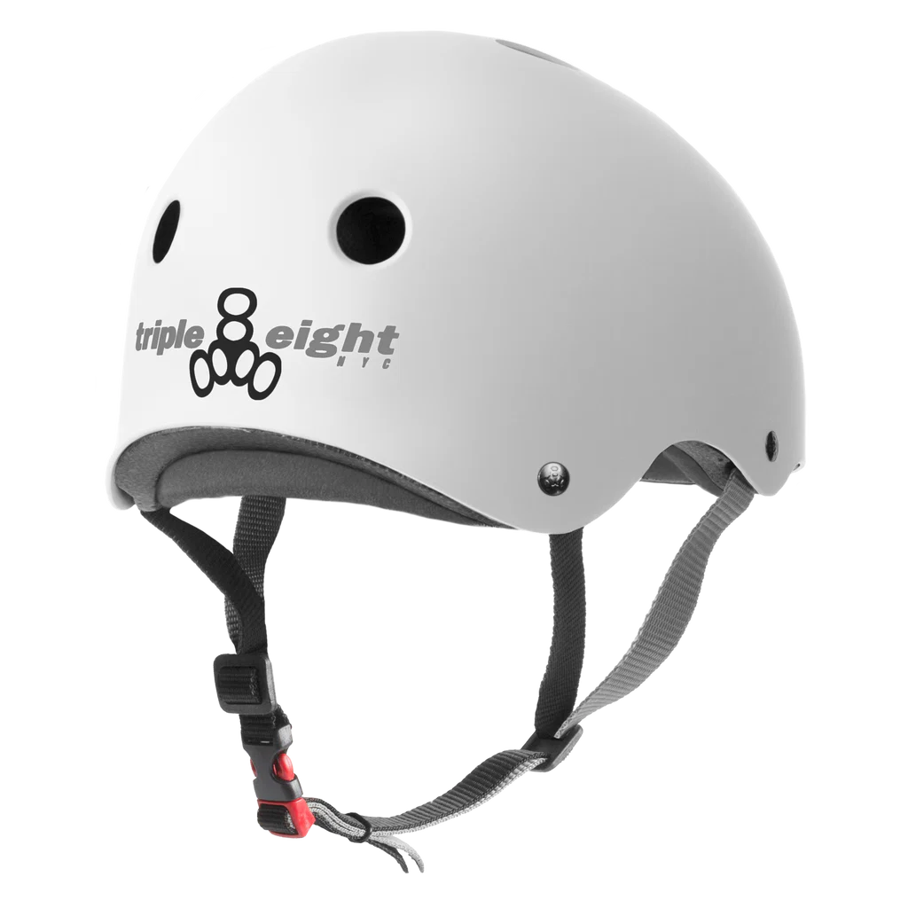 Triple 8 Certified SweatSaver Helmet (White Matte)