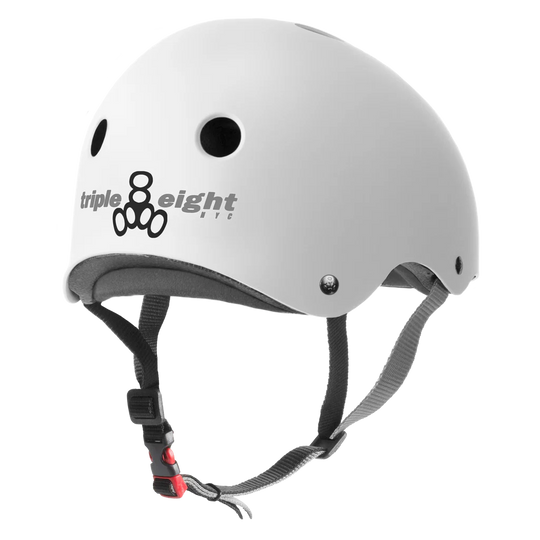 Triple 8 Certified SweatSaver Helmet (White Matte)