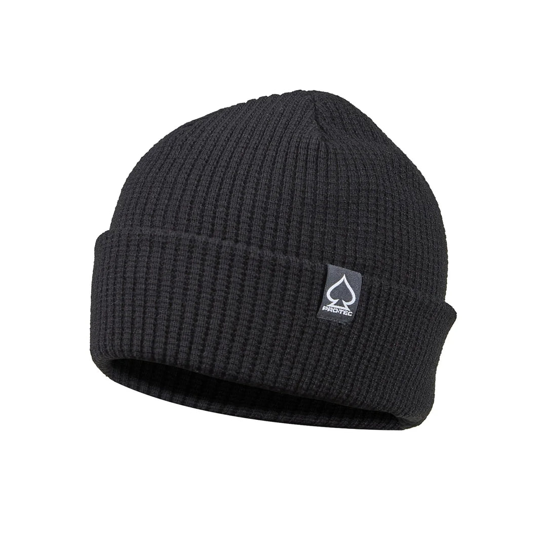 Protec Patch Cuff Snow Beanie (Black)